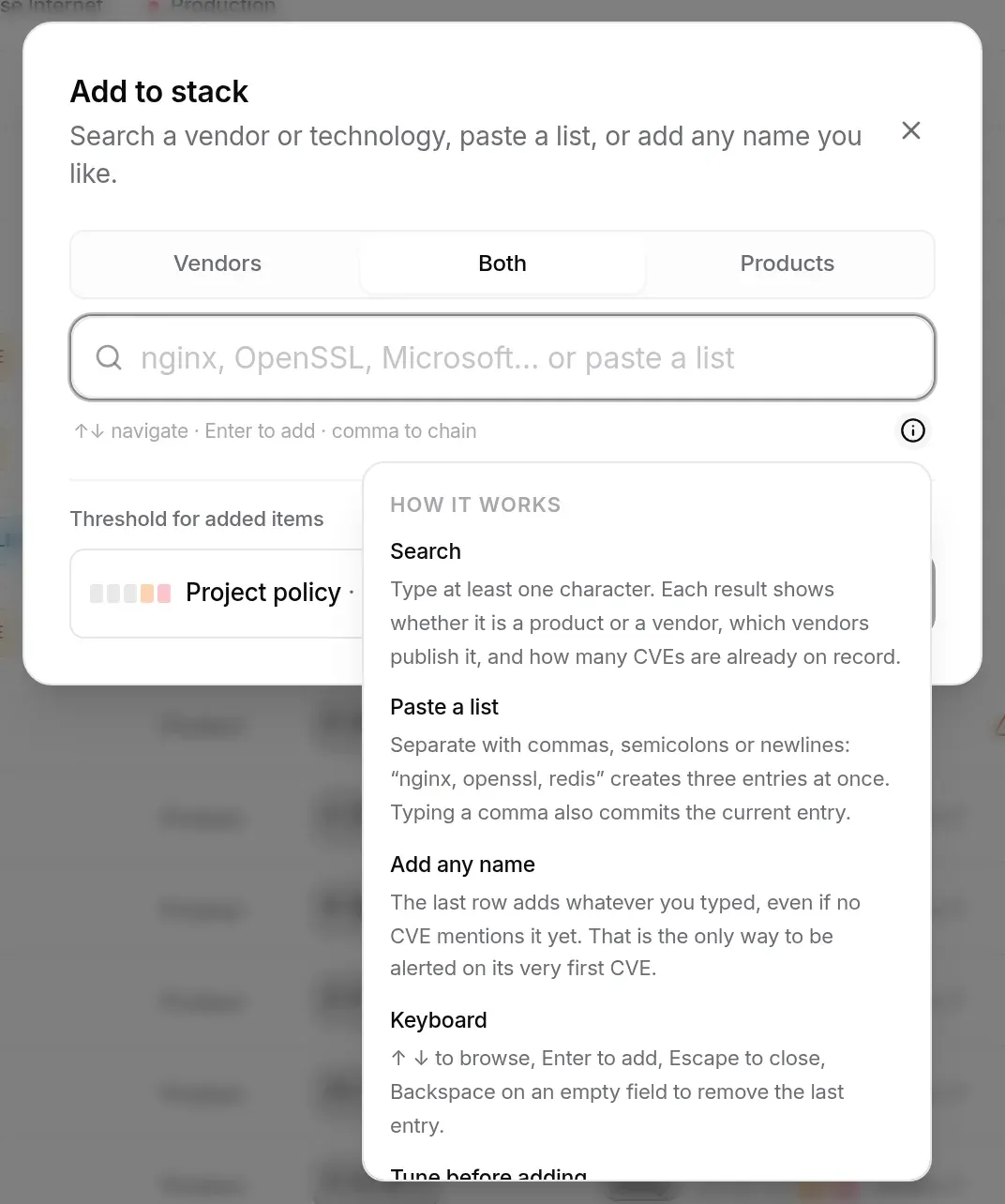 The “How it works” help bubble