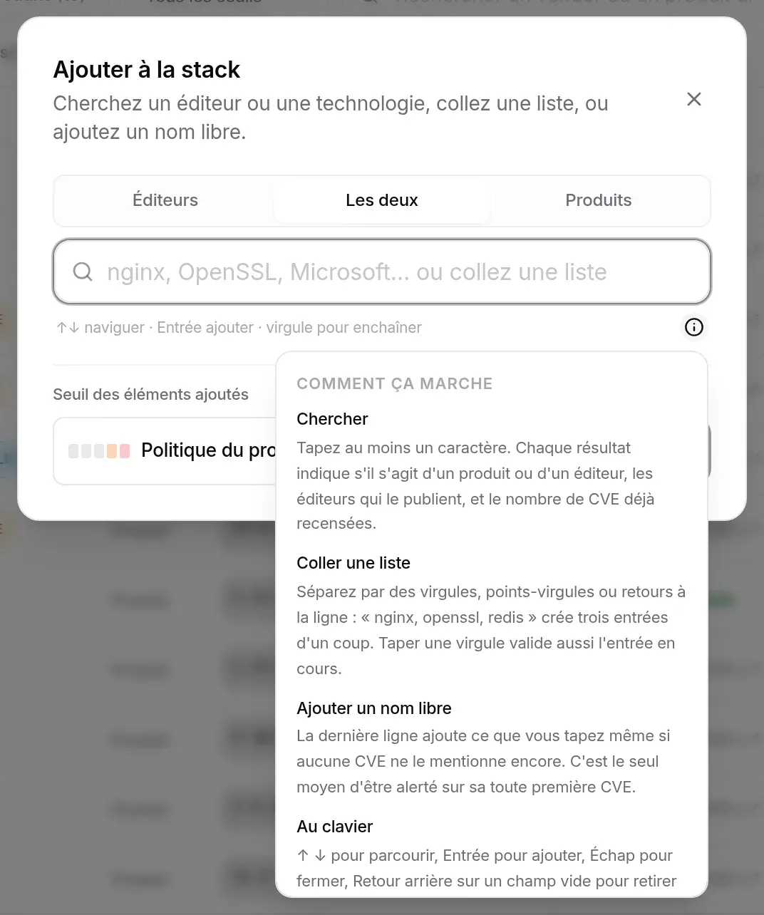 Bulle d’aide « Comment ça marche »