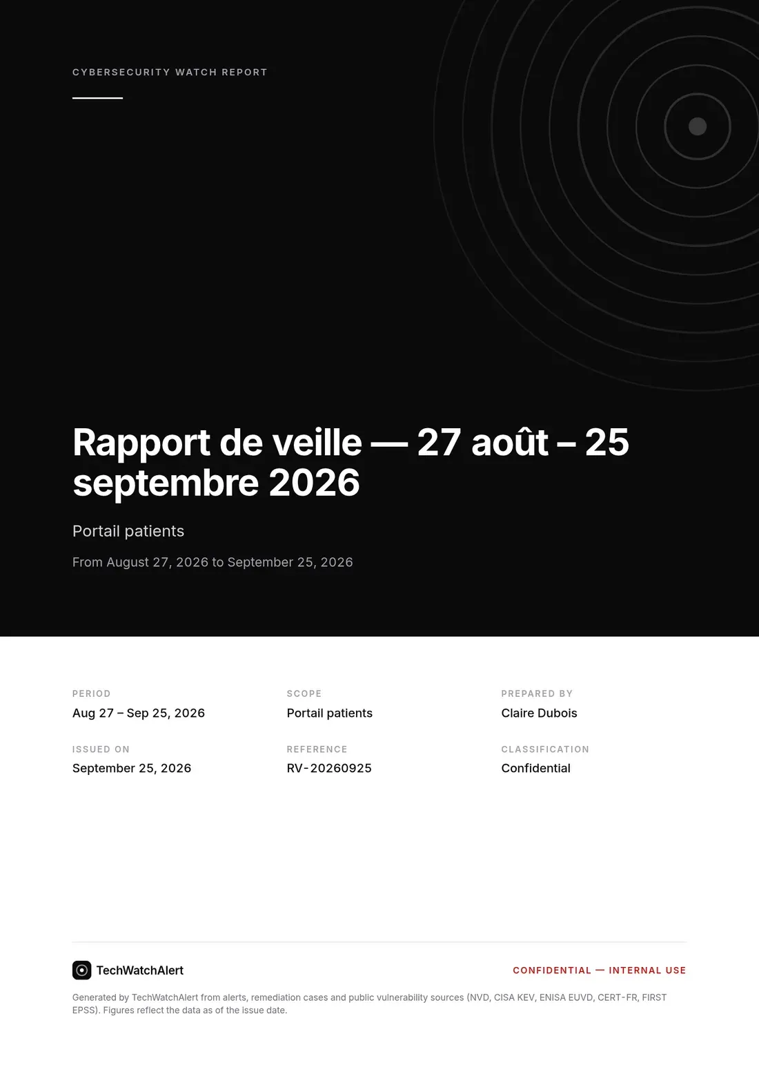 First page of the PDF: watch report cover