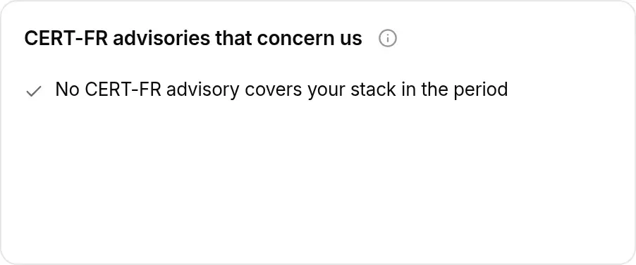 CERT-FR advisories that concern us
